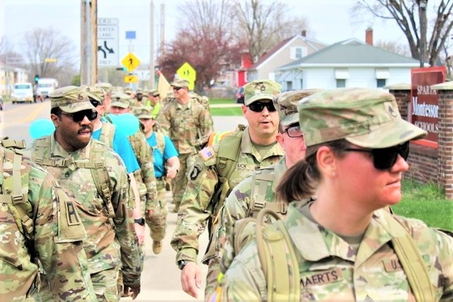 181st MFTB leads Sexual Assault Awareness and Prevention Month march in local community