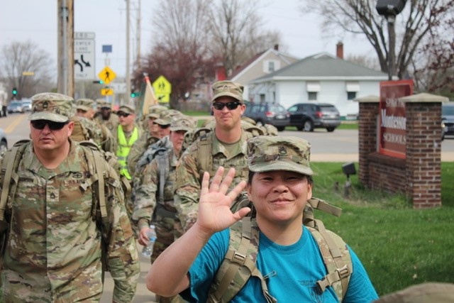 181st MFTB leads Sexual Assault Awareness and Prevention Month march in local community