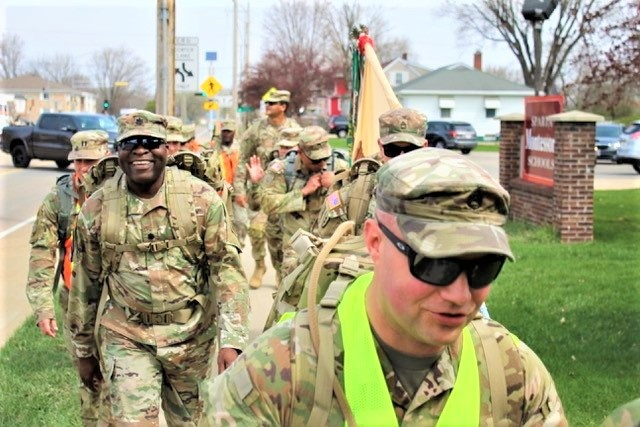 181st MFTB leads Sexual Assault Awareness and Prevention Month march in local community