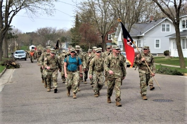 181st MFTB leads Sexual Assault Awareness and Prevention Month march in local community
