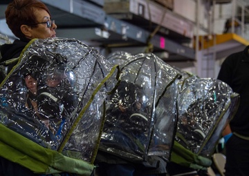 USS Carl Vinson (CVN 70) Conducts chemical, biological, radiological (CBR) fit tests