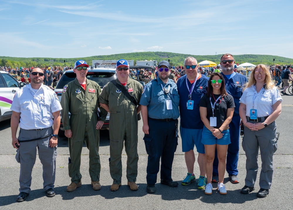 Emergency services personnel work together during the Westfield International Air Show to keep Barnestormers and the community safe