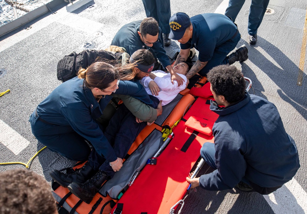 USS Antietam MEDEVAC Training