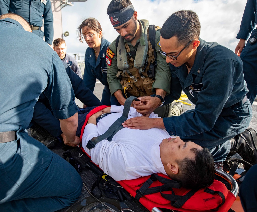 USS Antietam MEDEVAC Training