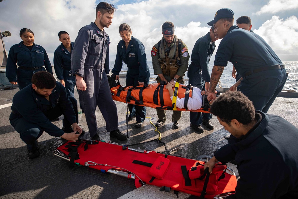 USS Antietam MEDEVAC Training