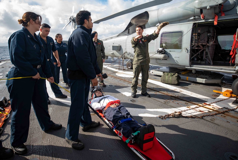 USS Antietam MEDEVAC Training