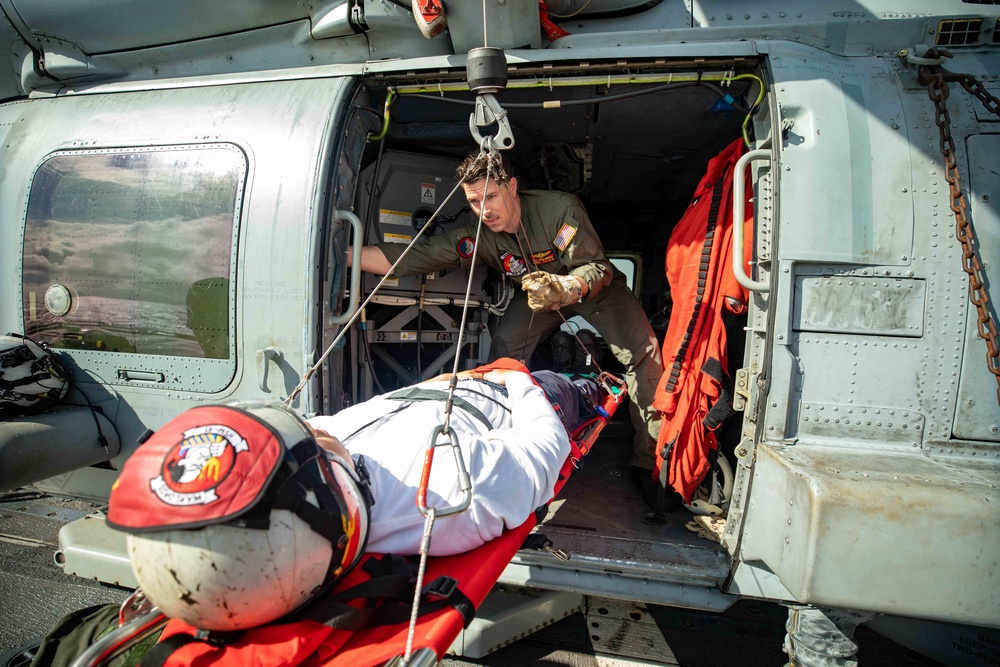 USS Antietam MEDEVAC Training