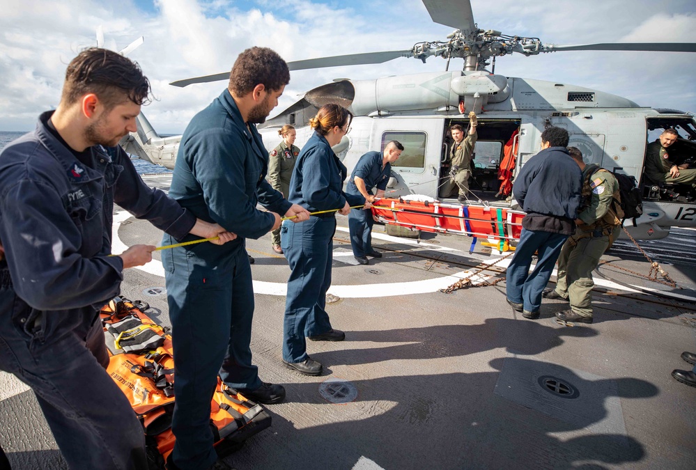 USS Antietam MEDEVAC Training