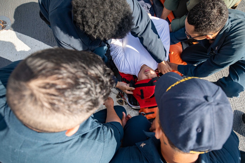 USS Antietam MEDEVAC Training