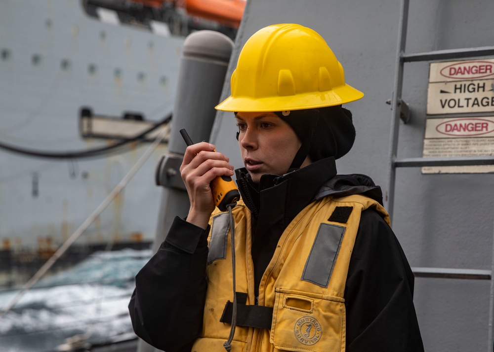 USS John Finn Conducts Replenishment-at-Sea with USNS Wally Schirra