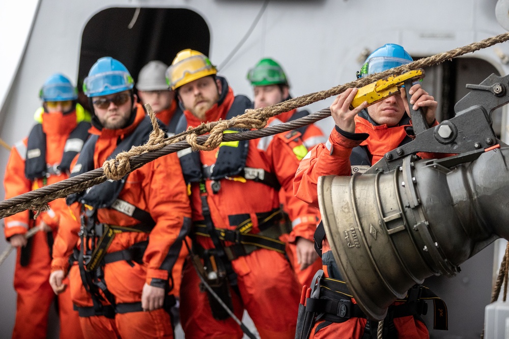 HNLMS Tromp (F803) conducts replenishment-at-sea with Spanish oiler Patiño