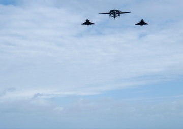 Allied ships sail together during exercise Formidable Shield 2023