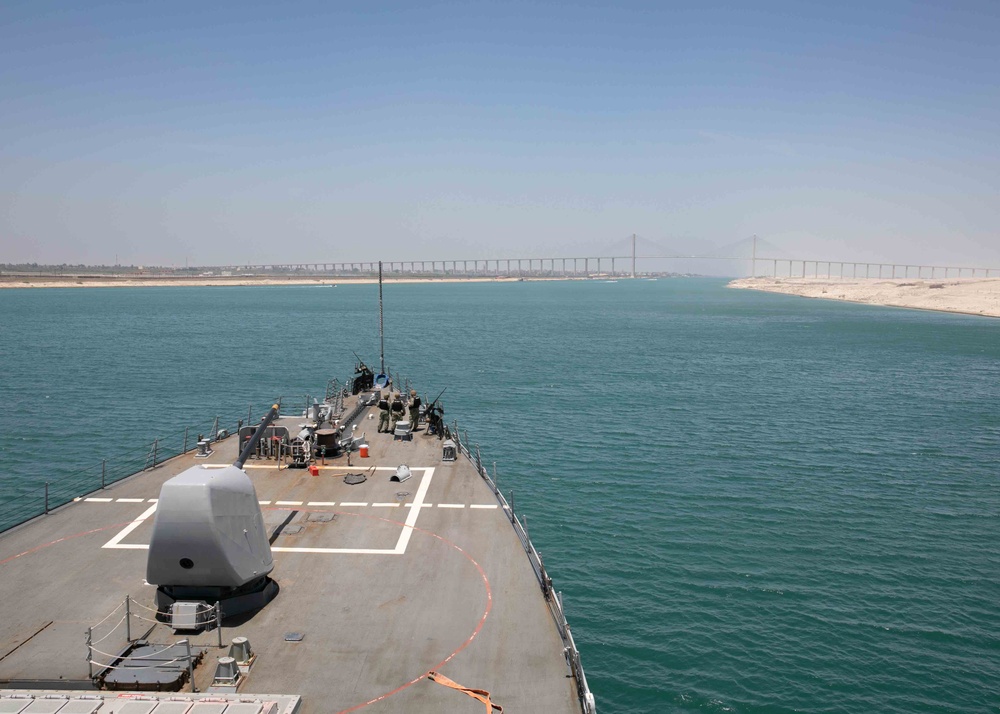 USS Arleigh Burke Transits Suez Canal