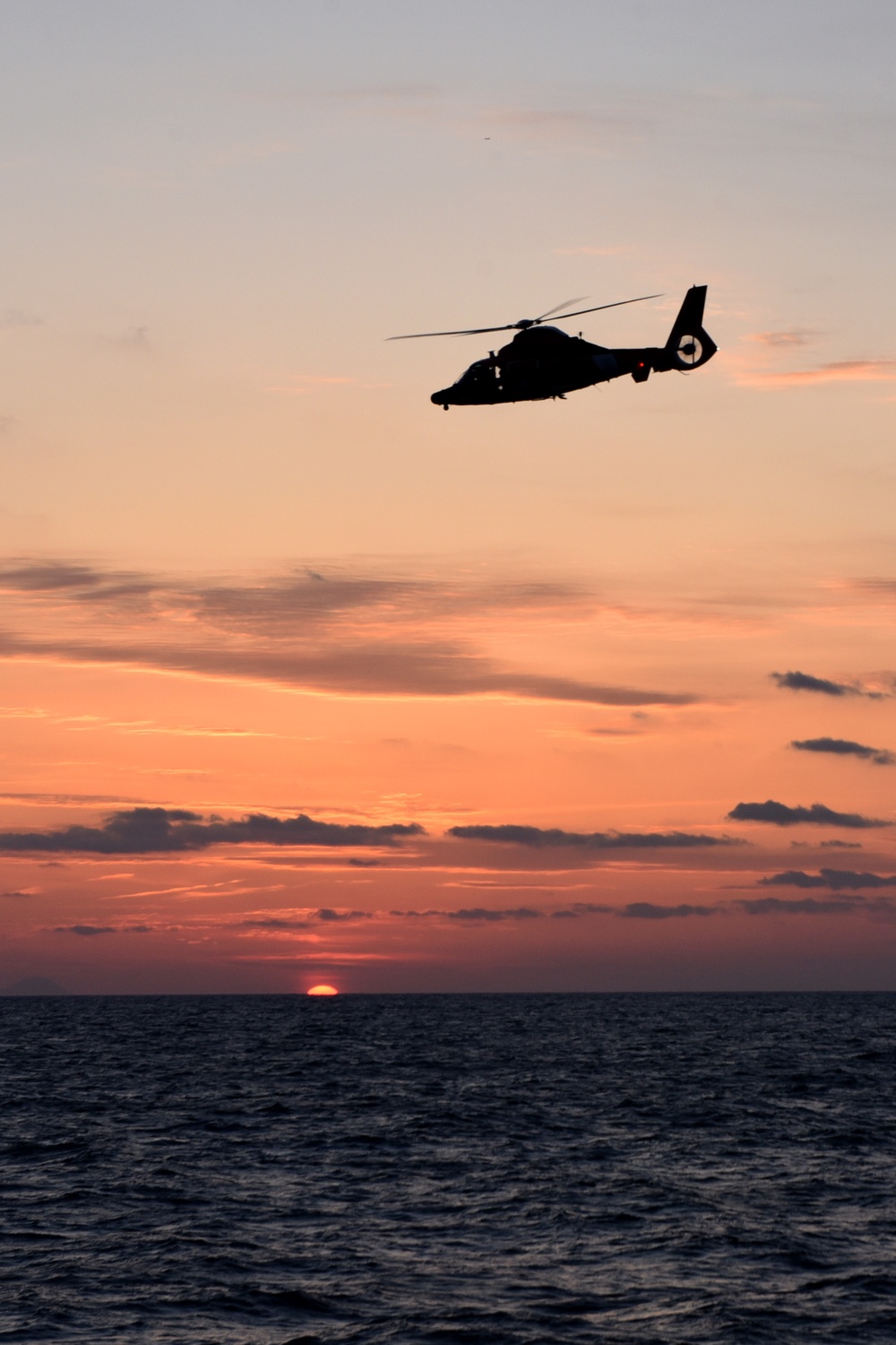 U.S. Coast Guard Cutter Stratton conducts flight operations east of Japan during Western Pacific patrol