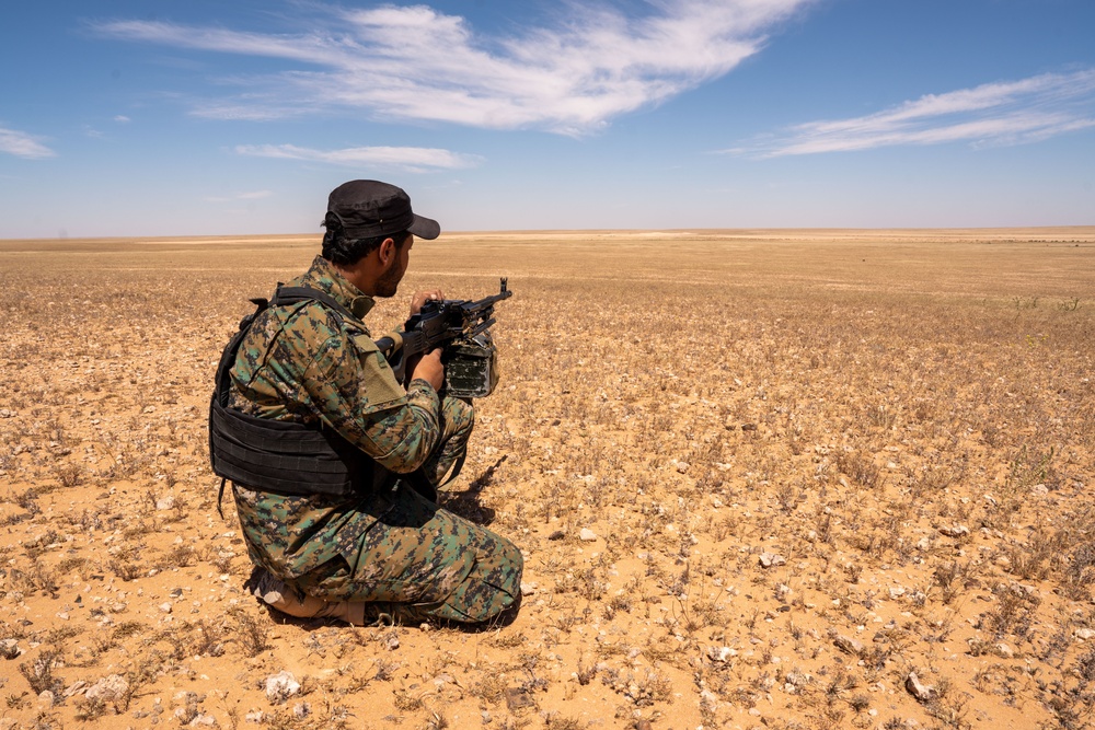 Task Force Saber conducts training exercise with members of the Syrian Free Army