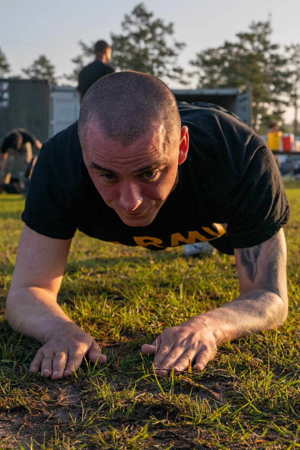 Soldiers participate in the ACFT portion of the Best Squad Competition 2023