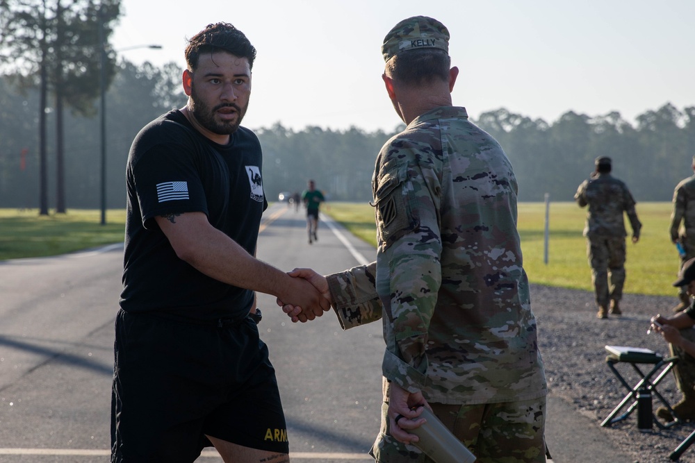 Soldiers participate in the ACFT portion of the Best Squad Competition 2023