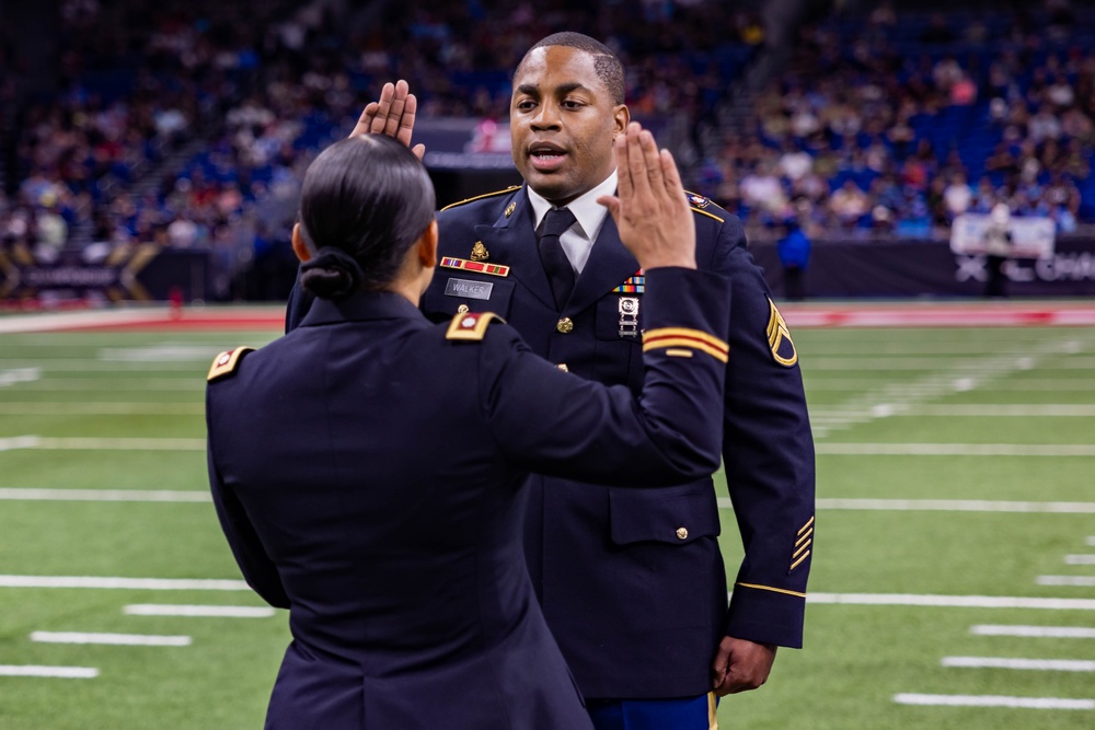 Army South Soldier reenlists at halftime of XFL championship