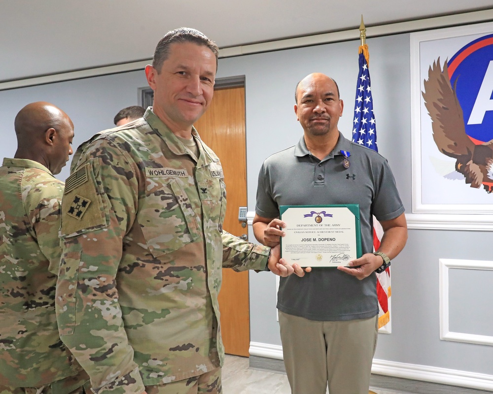 Awards for Area Support Group - Kuwait personnel, May 2023
