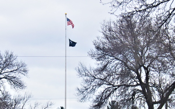 American Flag and Fort McCoy
