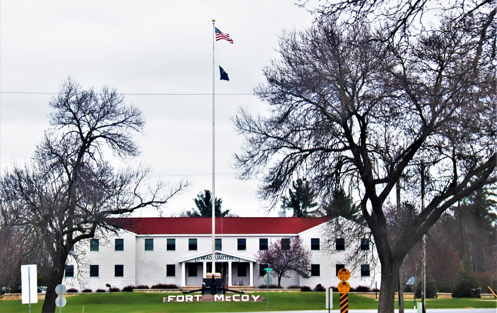 American Flag and Fort McCoy