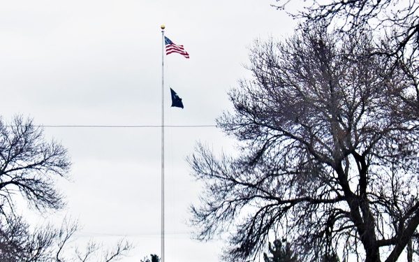 American Flag and Fort McCoy