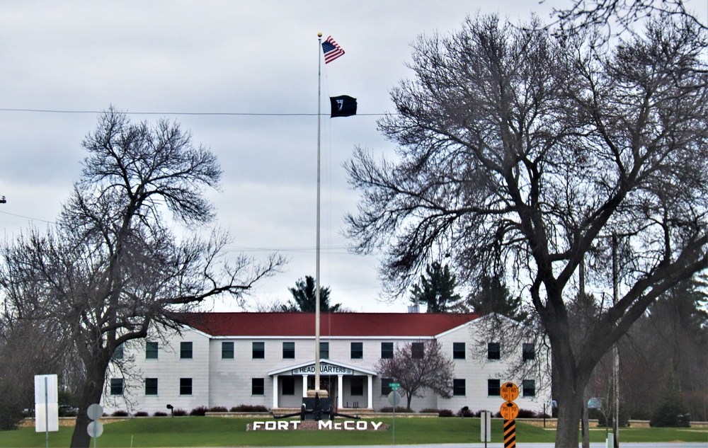 American Flag and Fort McCoy