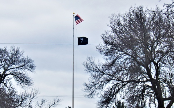 American Flag and Fort McCoy