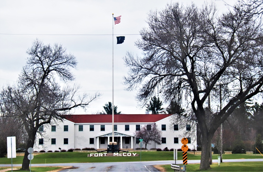 American Flag and Fort McCoy