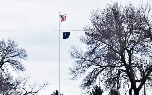 American Flag and Fort McCoy