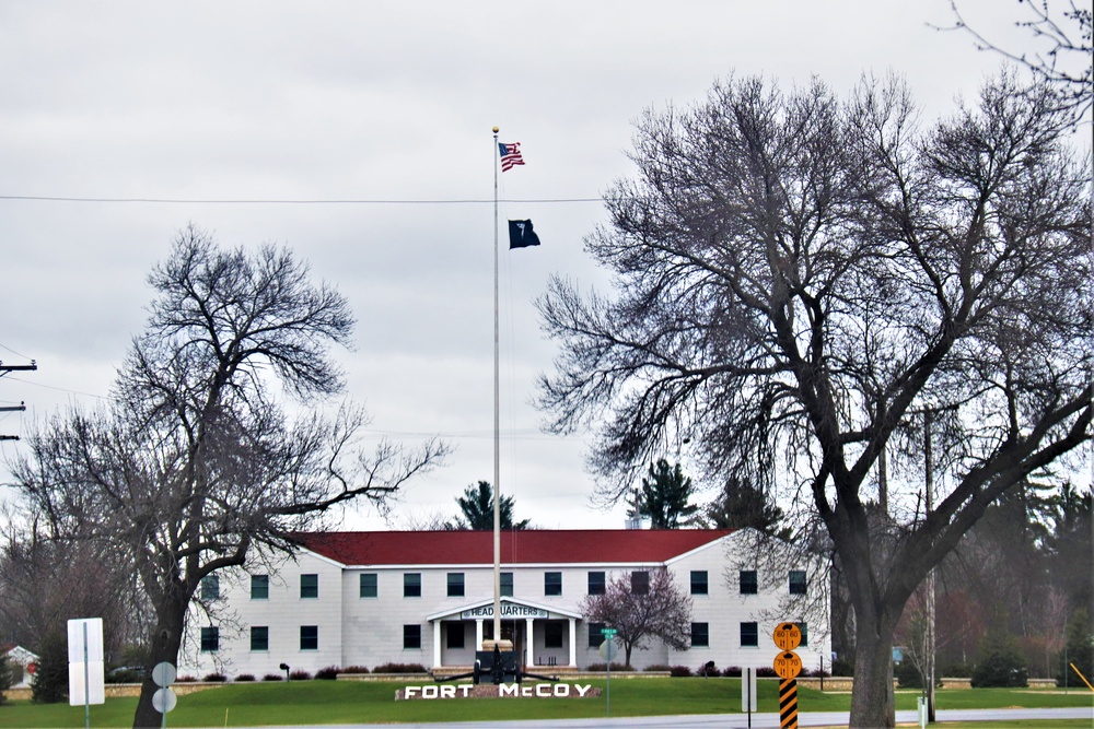 American Flag and Fort McCoy