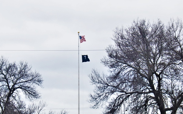 American Flag and Fort McCoy