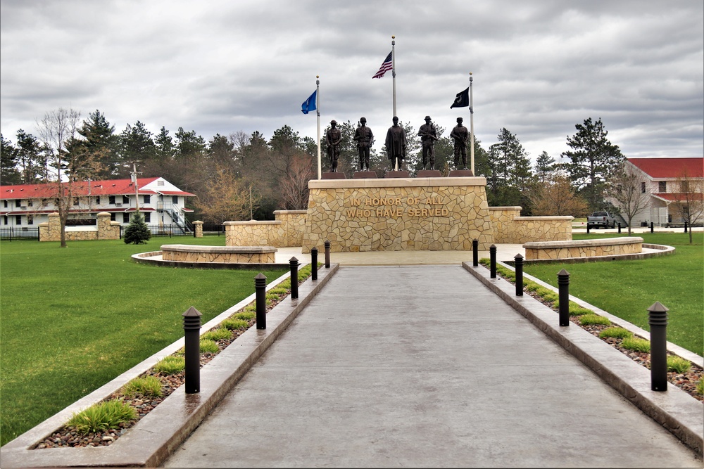 Fort McCoy’s Veterans Memorial Plaza was dedicated in 2009; serves as center point for McCoy activities