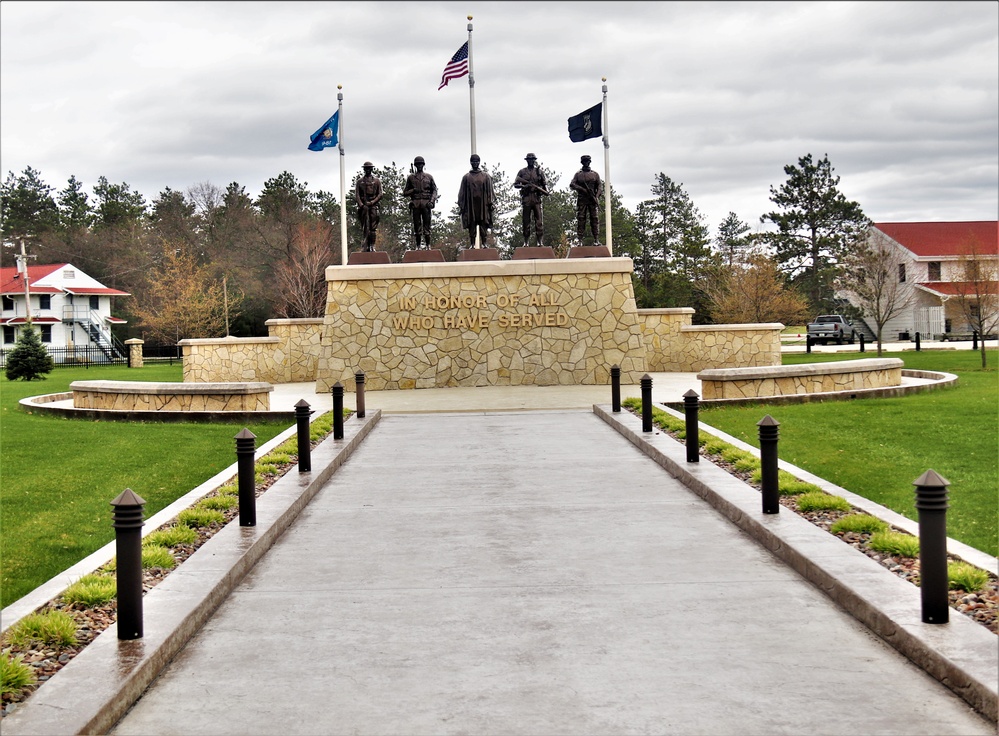 Fort McCoy’s Veterans Memorial Plaza was dedicated in 2009; serves as center point for McCoy activities