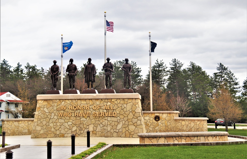 Fort McCoy’s Veterans Memorial Plaza was dedicated in 2009; serves as center point for McCoy activities