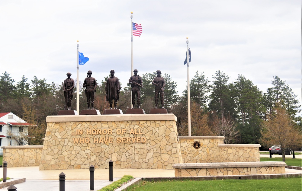 Fort McCoy’s Veterans Memorial Plaza was dedicated in 2009; serves as center point for McCoy activities