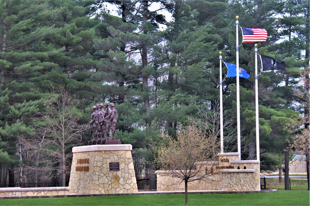 Fort McCoy’s Veterans Memorial Plaza was dedicated in 2009; serves as center point for McCoy activities