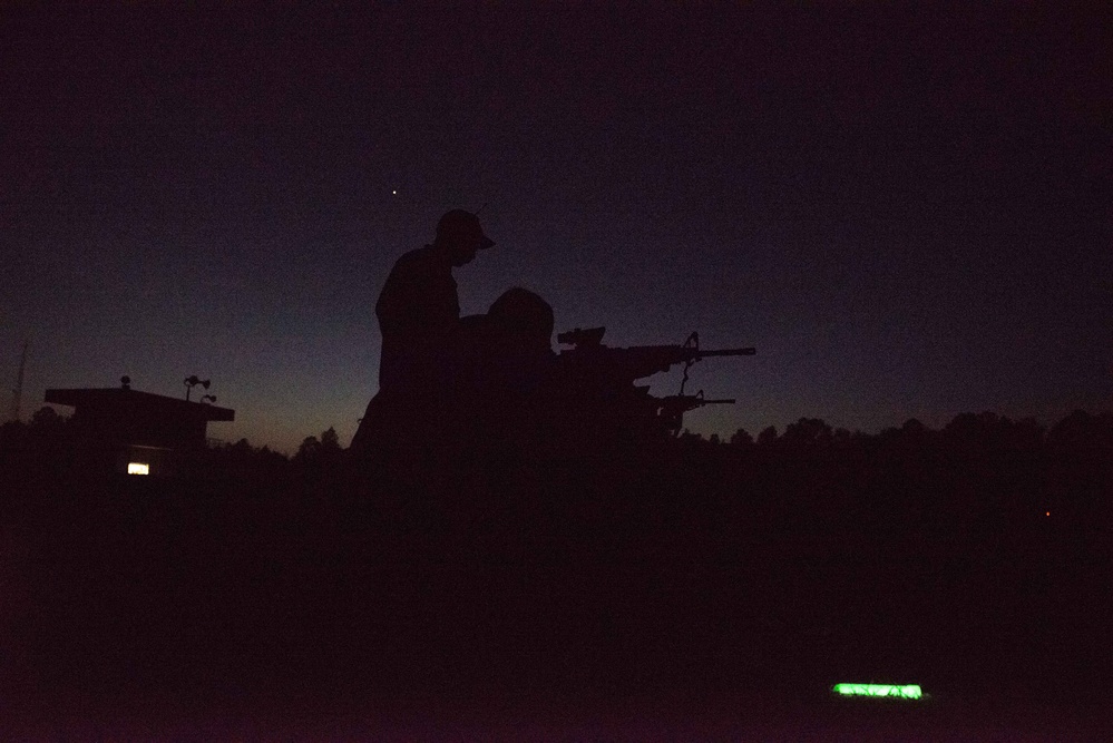 Seabees assigned to Naval Mobile Construction Battalion (NMCB) conduct weapons qualification for the M-4 rifle