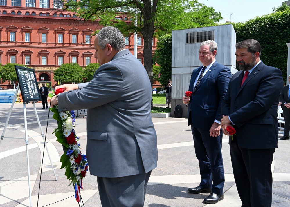 NCIS Director, Secretary of the Navy and General Counsel for the Navy Attend NCIS Wreath Laying Ceremony