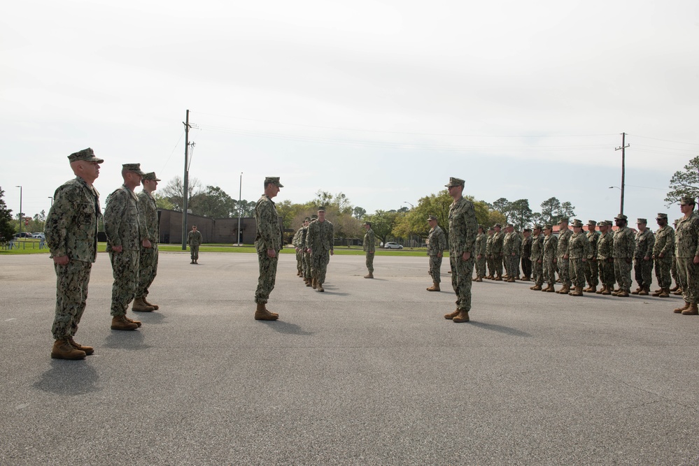 NMCB-14 conducts awards at quarters.