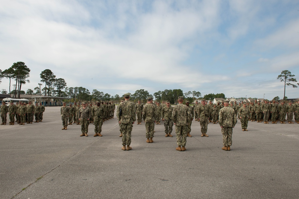 NMCB-14 conducts awards at quarters.