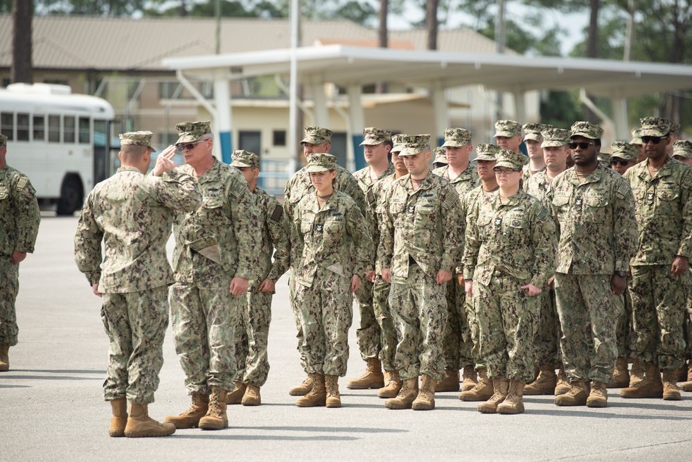 NMCB-14 conducts awards at quarters.