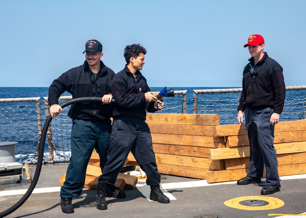 Sailors Conduct Crash and Salvage Drill Aboard USS John Finn (DDG 113)