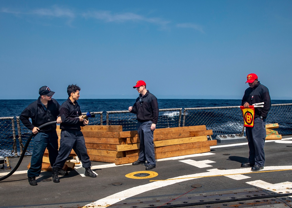 Sailors Conduct Crash and Salvage Drill Aboard USS John Finn (DDG 113)