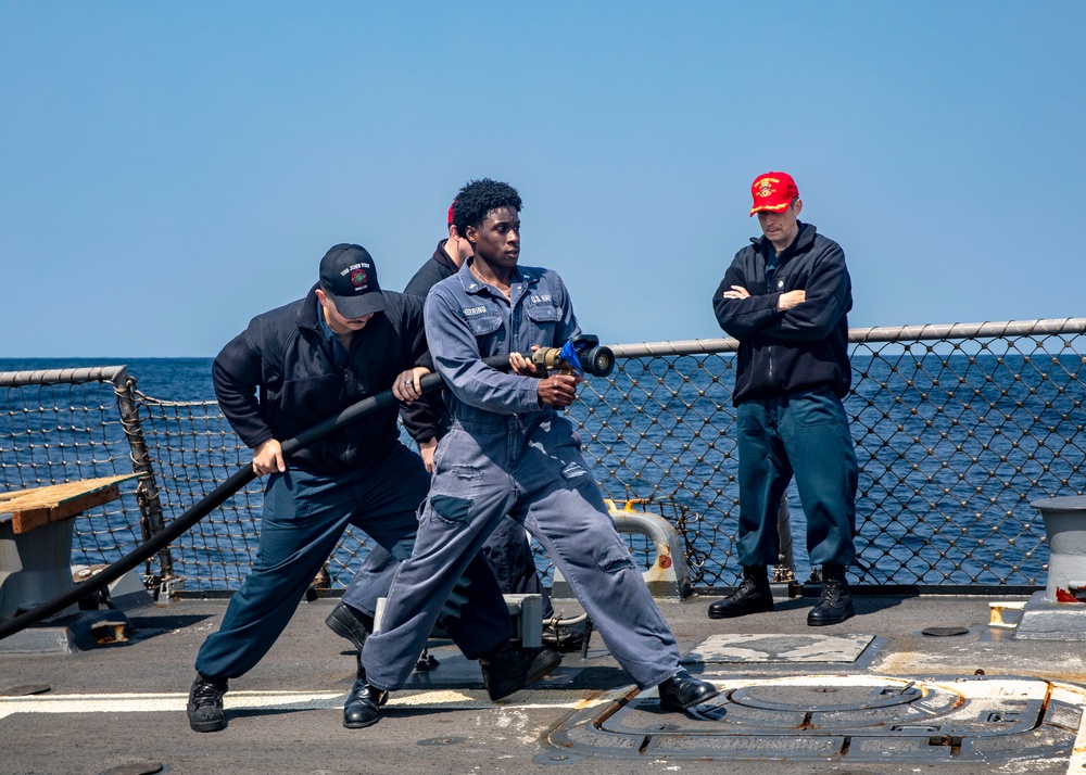 Sailors Conduct Crash and Salvage Drill Aboard USS John Finn (DDG 113)