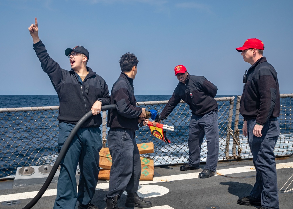 Sailors Conduct Crash and Salvage Drill Aboard USS John Finn (DDG 113)