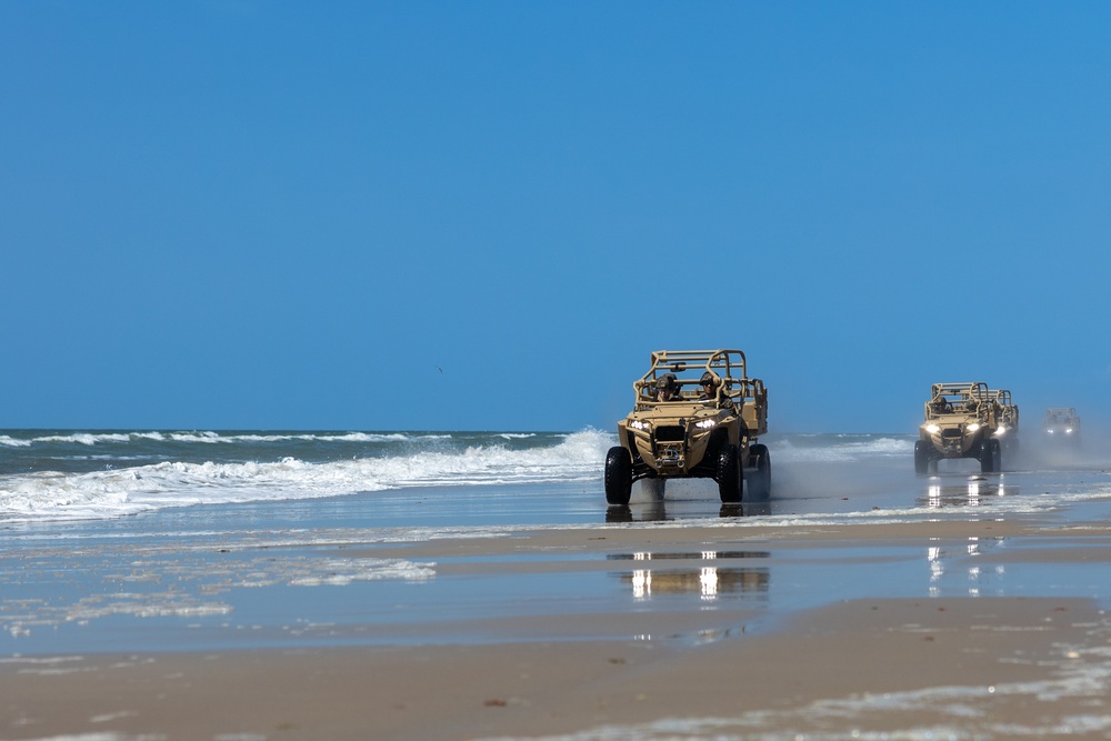 U.S. Marines with with Combat Logistics Battalion 8 conduct convoy operations training