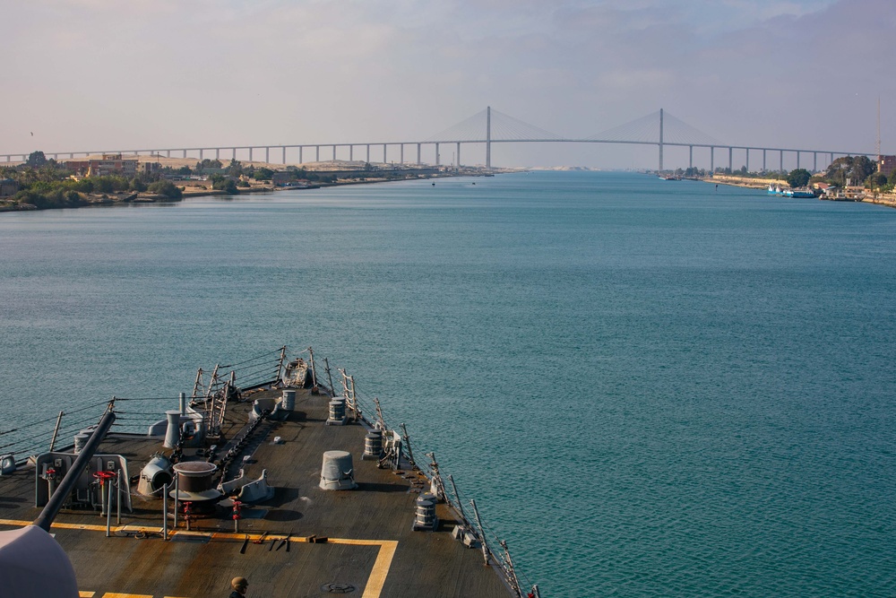 USS McFaul Transits the Suez Canal