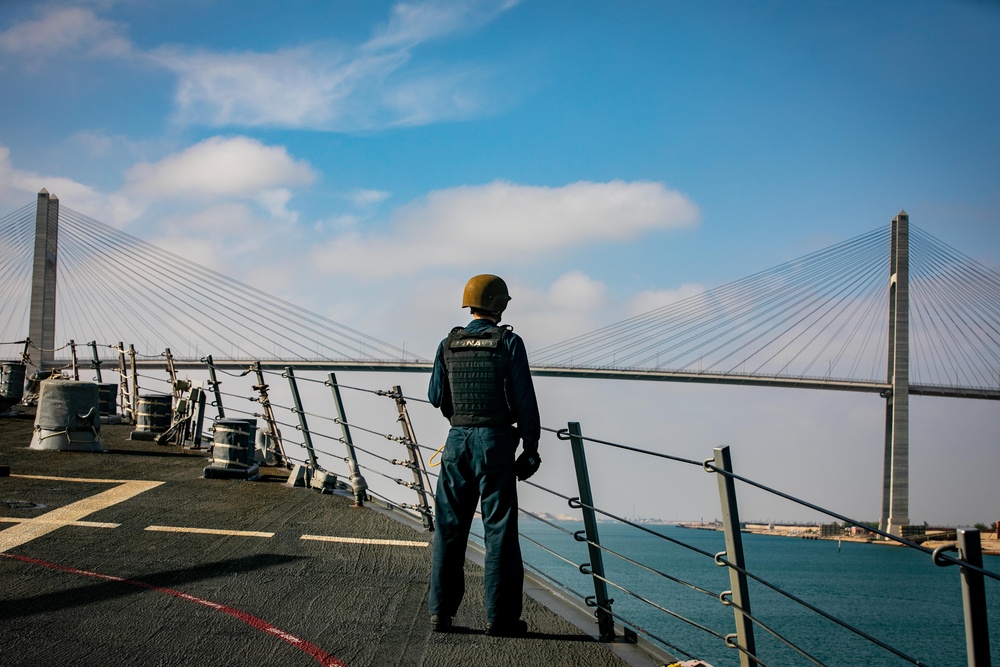 USS McFaul Transits the Suez Canal