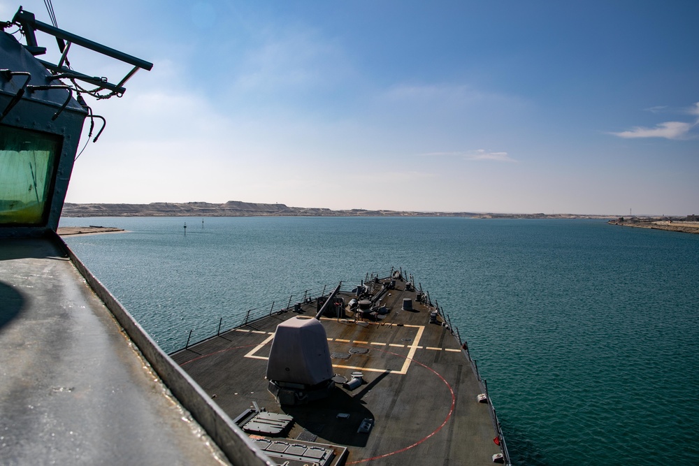 USS McFaul Transits the Suez Canal